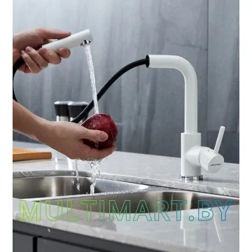 Смеситель Paulmark Kassel Ka214311-431TW (белый матовый) картинка 5